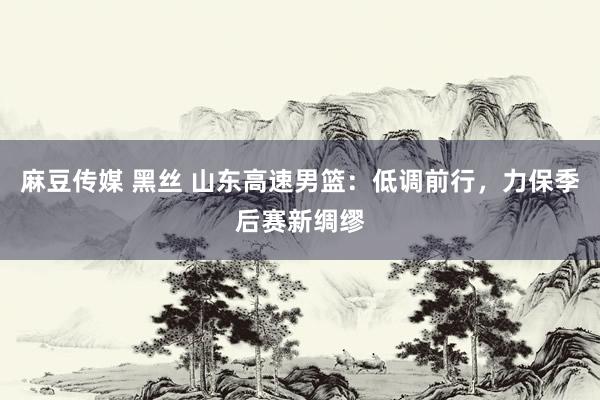 麻豆传媒 黑丝 山东高速男篮：低调前行，力保季后赛新绸缪