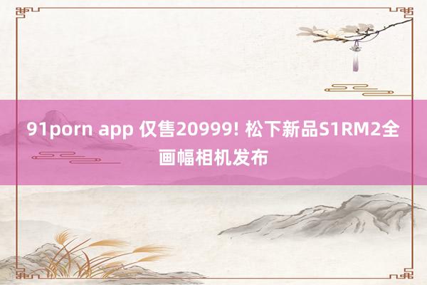 91porn app 仅售20999! 松下新品S1RM2全画幅相机发布