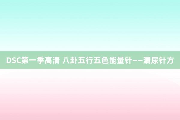 DSC第一季高清 八卦五行五色能量针——漏尿针方